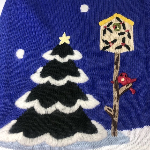 Quacker Factory 1X CUTE Vintage snowman/winter cardigan sweater EUC - Picture 9 of 11